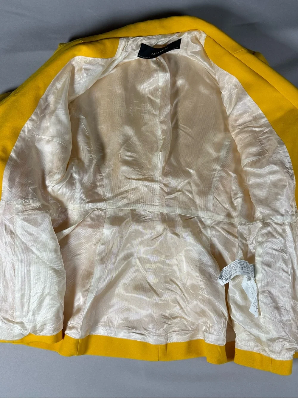 Zara Bright Yellow Double-Breasted Blazer